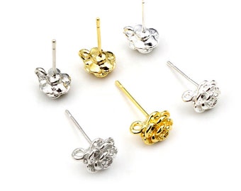 10pcs (5pairs) 9 * 6mm Or Brillant Argent Plaqué Oreilles Crochets Boucle d’Oreille Fil pour Femmes Faites à la Main Mode Bijoux Boucles d’Oreilles