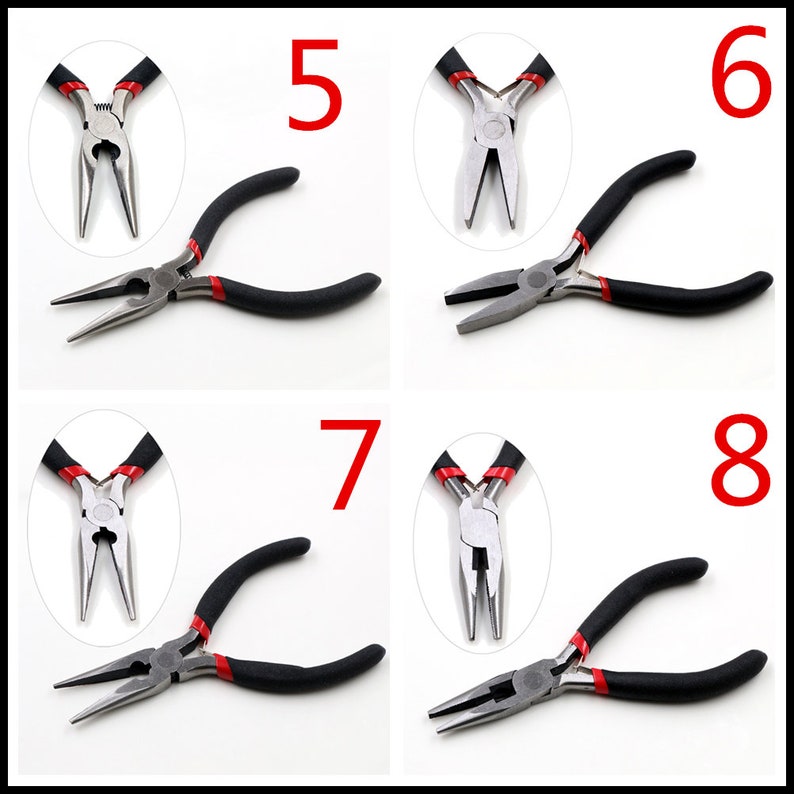1 Piece Stainless Steel Needle Nose Pliers Jewelry Making Hand Tool Black image 3