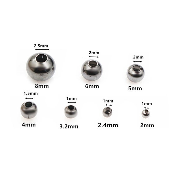 thumbnail image 2 of 500pcs Ball Crimp End Beads – Spacer Beads For DIY Jewelry Making – Multicolored, Unbranded 2 of 6