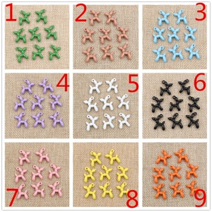 10pcs 19x14mm 3D Globo Perro Metal Charms Colgante Multicolores Mixto DIY Joyería Haciendo Hallazgos Accesorios Collar Pendiente imagen 5