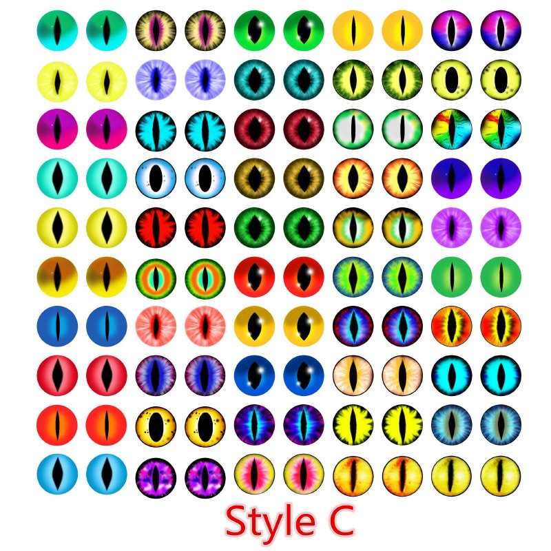 HOCEDO 100pcs 6/8/10/12/14/16/18/20mm Bambola Occhio di Vetro Occhi di