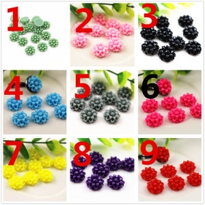 40pcs 12mm résine Cabochons de fleur image 1