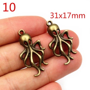 30/12/10/15pcs Antique Silver Shell Charm Pendant for Jewelry Making image 2