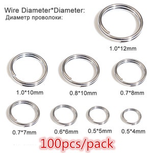 50/100pcs 4-12mm roestvrij staal open dubbele jump ringen voor sleutel dubbele split ringen connectoren DIY craft sieraden maken Steel 100pcs
