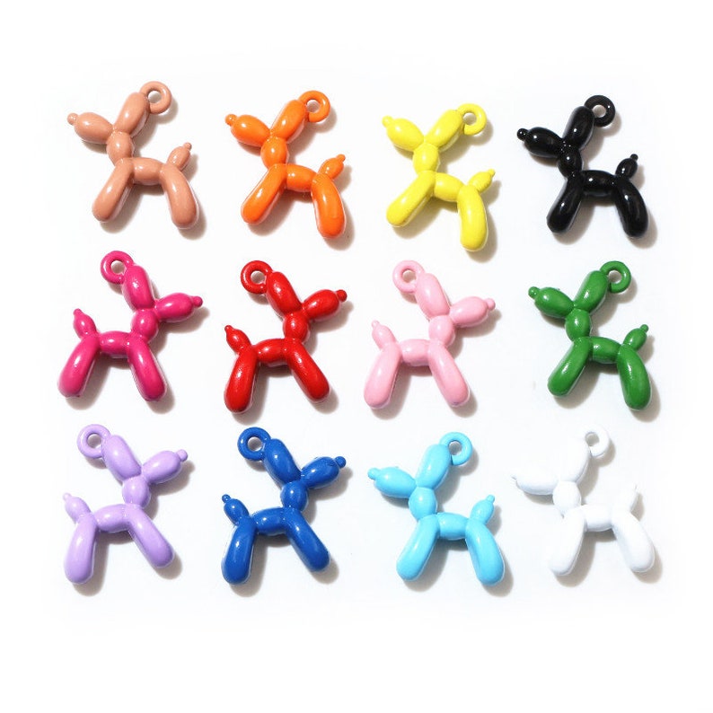 10pcs 19x14mm 3D Globo Perro Metal Charms Colgante Multicolores Mixto DIY Joyería Haciendo Hallazgos Accesorios Collar Pendiente imagen 7