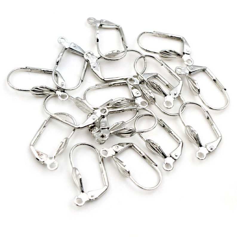 1711mm 50pcs High Quality 5 Colors Plated Brass French Earring Hooks Wire Settings Base Settings Whole Sale Rhodium