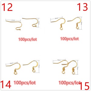 Never Fade 50-100pcs/lot 316 Stainless Steel Earring Hooks Earwire Clasp Hook for Earrings DIY Jewelry Making Supplies Findings image 7