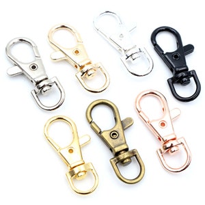 10pcs/lot 23mm 32mm 36mm 38mm Bronze Rhodium Gold Silver Plated Jewelry Findings,Lobster Clasp Hooks for Necklace&Bracelet Chain DIY image 1