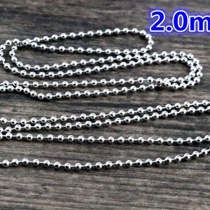 10pcs Acciaio incolorabile 3 Dimensioni 1,5 mm e 2,0 mm e 2,4 mm Perline Palla Porta Collana Connettore 70 cm 27,5 pollici immagine 3