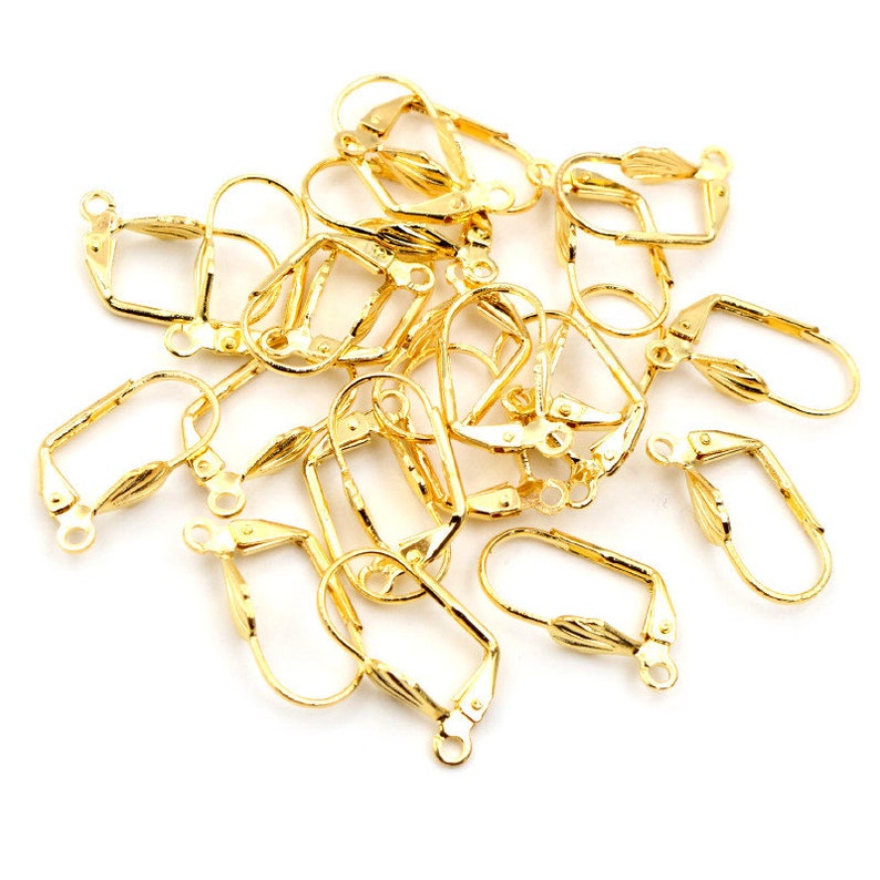1711mm 50pcs High Quality 5 Colors Plated Brass French Earring Hooks Wire Settings Base Settings Whole Sale Gold