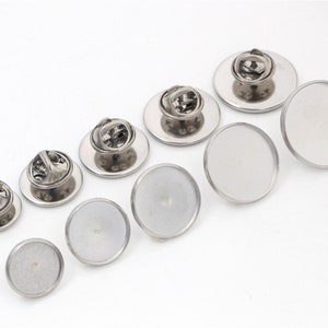 12mm 20pcs Acero inoxidable ajuste del camafeo imagen 1