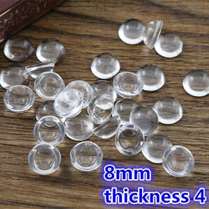 6mm 8mm 10mm 12mm 14mm 16mm 18mm 20mm 25mm 30mm 35mm 40mm Rond Plat Dos Verre Clair Cabochon, Haute Qualité, Promotion en gros image 5