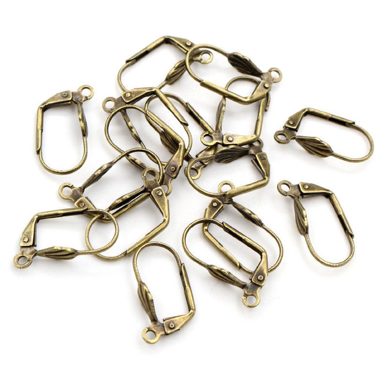 1711mm 50pcs High Quality 5 Colors Plated Brass French Earring Hooks Wire Settings Base Settings Whole Sale Bronze