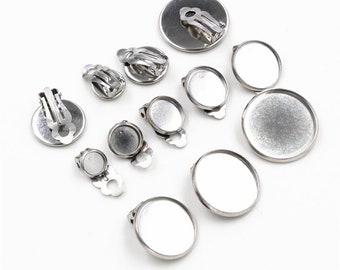 No fade 10st 6/8/10/12/14/16/18/20mm RVS lege oor clips basisinstellingen DIY sieraden maken accessoires supplies