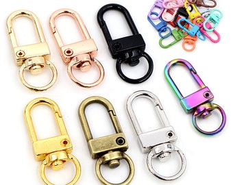 10 teile / los Lock-Shaped Snap Hummer Verschluss Haken Gold Silber überzogen DIY Schmuck machen Erkenntnisse für Keychain Neckalce Armband Zubehör