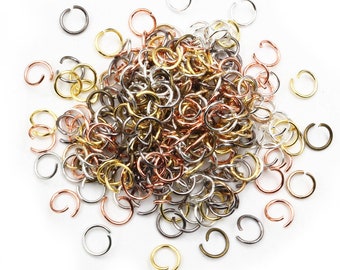 Open Jump Rings 200pcs/lot Loop 4 5 6 7 8 10 mm Open JumpRings for DIY Jewelry Making Necklace Bracelet Findings Connector Supplies