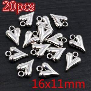 Nuevo Fashipn Antiguo Plateado Pájaro Luna Corazón de Venado Chrams Colgante de aleación de metal DIY Charms DIY Jewelry Making Findings 16x11mm 20pcs