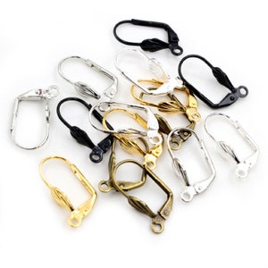 1711mm 50pcs High Quality 5 Colors Plated Brass French Earring Hooks Wire Settings Base Settings Whole Sale Random Mixed