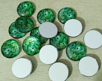 40pcs 12mm résine Cabochon couverture de camée