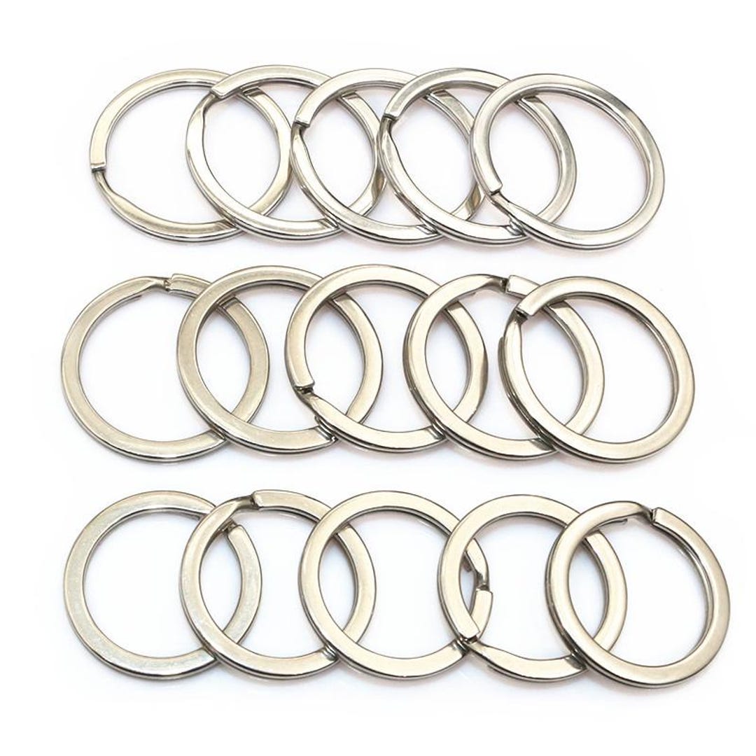 20pcs/lot Stainless Steel 25mm 28mm Key Ring Key Chain No Fade