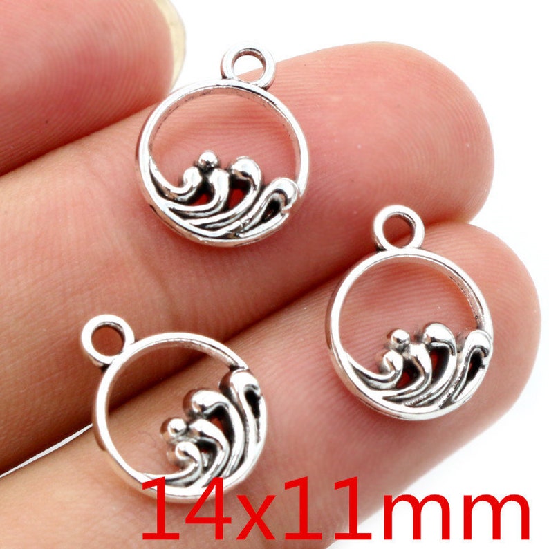 30/12/10/15pcs Antique Silver Shell Charm Pendant for Jewelry Making image 7