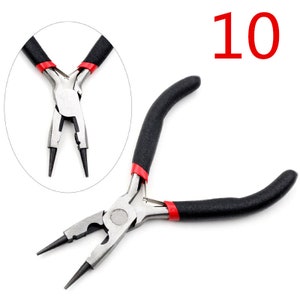 1 Piece Stainless Steel Needle Nose Pliers Jewelry Making Hand Tool Black 10
