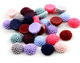 40pcs 12mm Resin Cabochon Cameo Cover