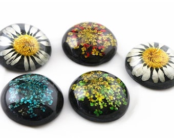 25mm 10pcs Resin Flower Cabochons