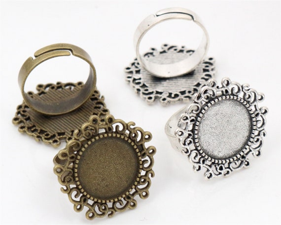 10pcs Support,Loop,Ear,14mm,glass sleeper,bronze round 14mm