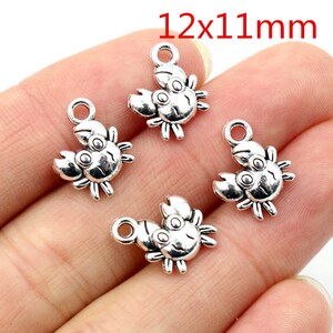 30/15/20/10pcs Bronze Snail/Owl/Rabbit/Crab Cute Small Charms Pendant for DIY Jewelry Making image 5
