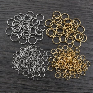 200pcs/Lot 3-10mm Stainless Steel Gold Color DIY Jewelry Findings Open Jump Rings & Split Ring for jewelry making image 5