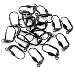 1711mm 50pcs High Quality 5 Colors Plated Brass French Earring Hooks Wire Settings Base Settings Whole Sale Black