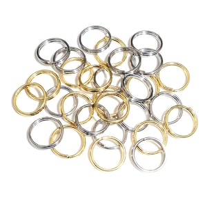 50/100pcs 4-12mm Stainless Steel Open Double Jump Rings for Key Double Split Rings Connectors DIY Craft Jewelry Making