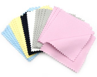 10pcs Polish Polishing Cloth Silver Color Cleaning Polishing Cloth Soft Clean Wipe Wiping Cloth For Silver Gold Jewelry Tools