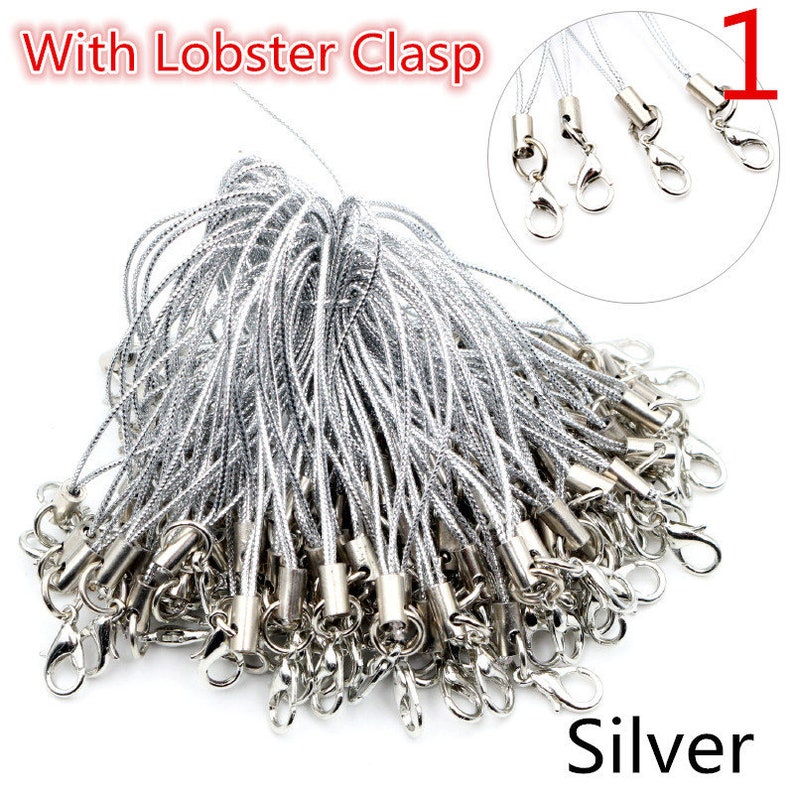 100pcs Lanyard Lariat Strap Cords Lobster Clasp Rope Keychains Etsy