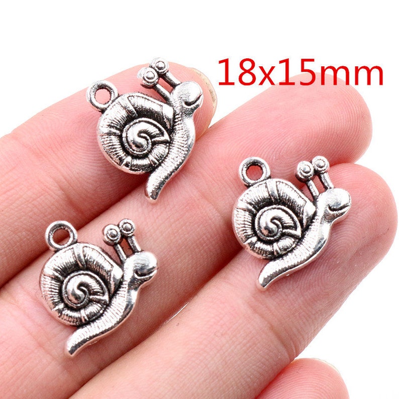 30/15/20/10pcs Bronze Snail/Owl/Rabbit/Crab Cute Small Charms Pendant for DIY Jewelry Making image 7