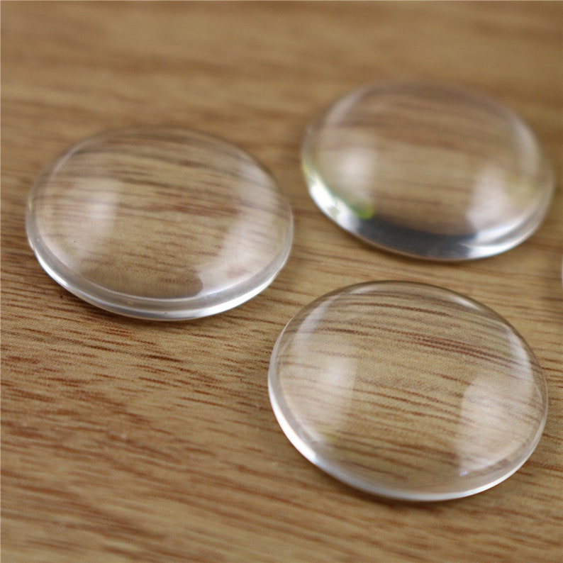 6mm 8mm 10mm 12mm 14mm 16mm 18mm 20mm 25mm 30mm 35mm 40mm Round Flat Back Clear Glass Cabochon, High Quality,Wholesale Promotion image 4