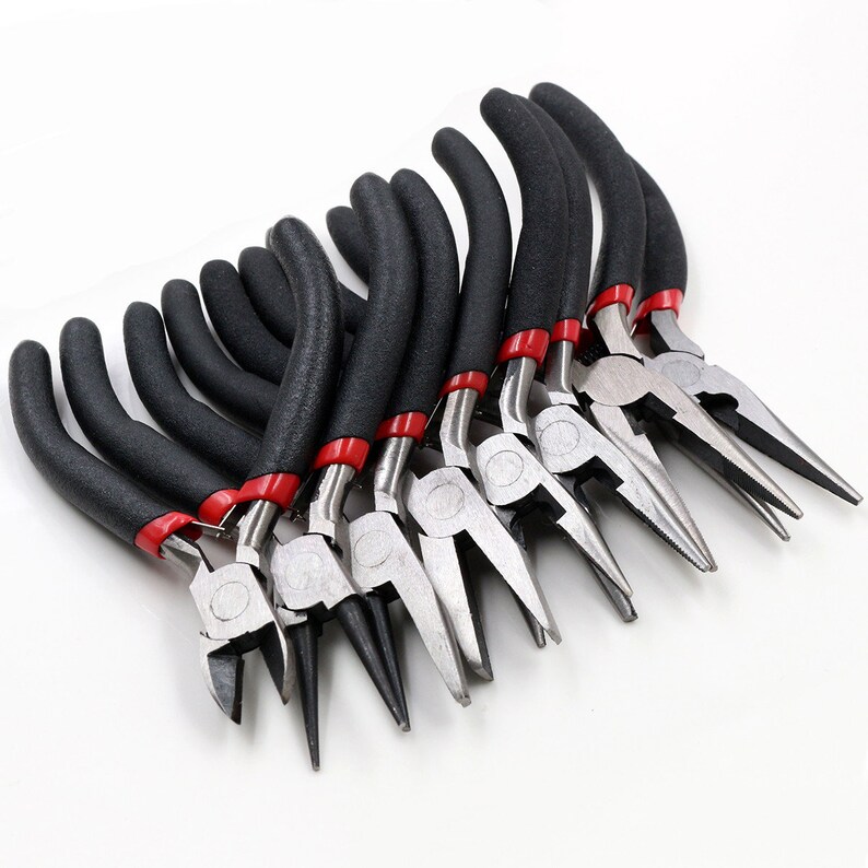 1 Piece Stainless Steel Needle Nose Pliers Jewelry Making Hand Tool Black image 7