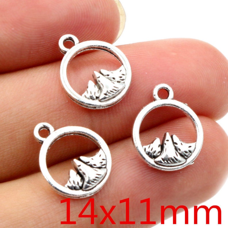 30/12/10/15pcs Antique Silver Shell Charm Pendant for Jewelry Making image 8