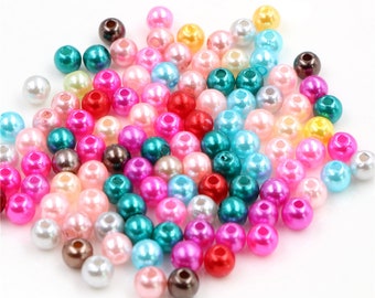 Hot Sale 300pcs 5MM Mixed Color Fashion Bright Candy Color Acrylic Pears Spacer Loose DIY Bracelets & Necklaces Making-Z4-14