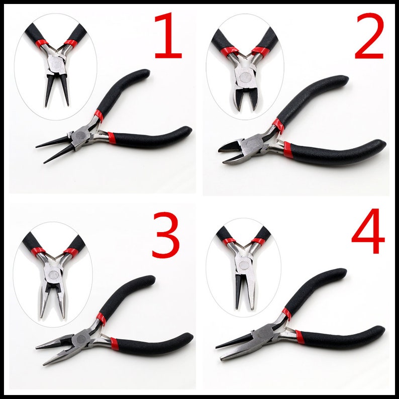 1 Piece Stainless Steel Needle Nose Pliers Jewelry Making Hand Tool Black image 2