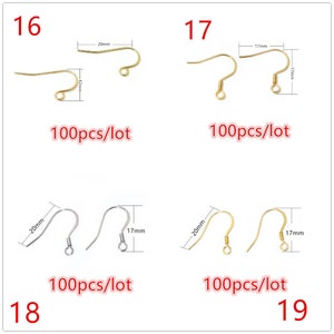 Never Fade 50-100pcs/lot 316 Stainless Steel Earring Hooks Earwire Clasp Hook for Earrings DIY Jewelry Making Supplies Findings image 8