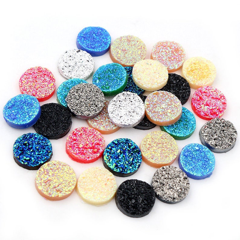 50st 12mm Resin Cabochon Cameo Cover Mixed