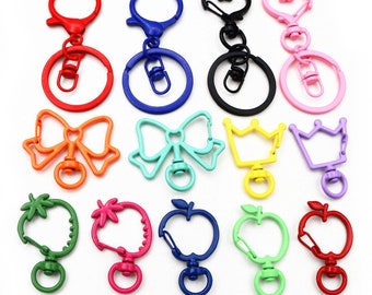 10pcs Random Mix Snap Hook Trigger Clips Buckles For Keychain Lobster Clasp Hooks Key Ring Clasp DIY Jewelry Making Supplies