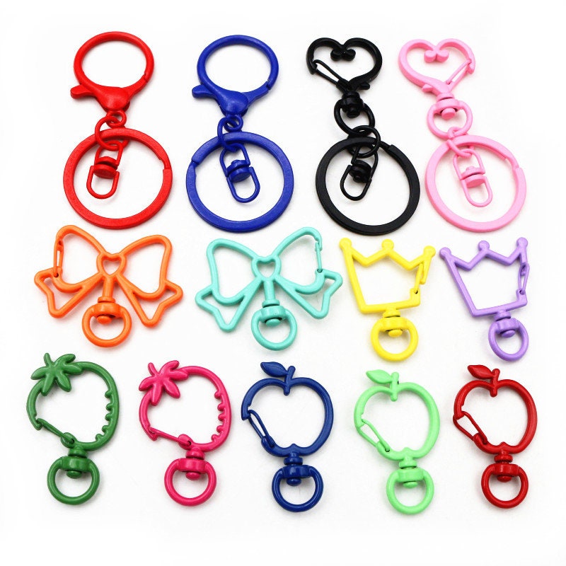 10pcs Random Mix Snap Hook Trigger Clips Buckles for Keychain