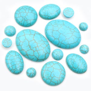 10/12/25mm 18x25/30x40mm Round Oval Naturelle Turquoise Cabochon Cameo