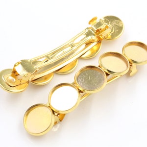 5pcs 12mm with 5 cameo High Quality 6 Colors Plated Copper Material Hair Clips Hairpin Base Setting Cabochon Cameo image 7