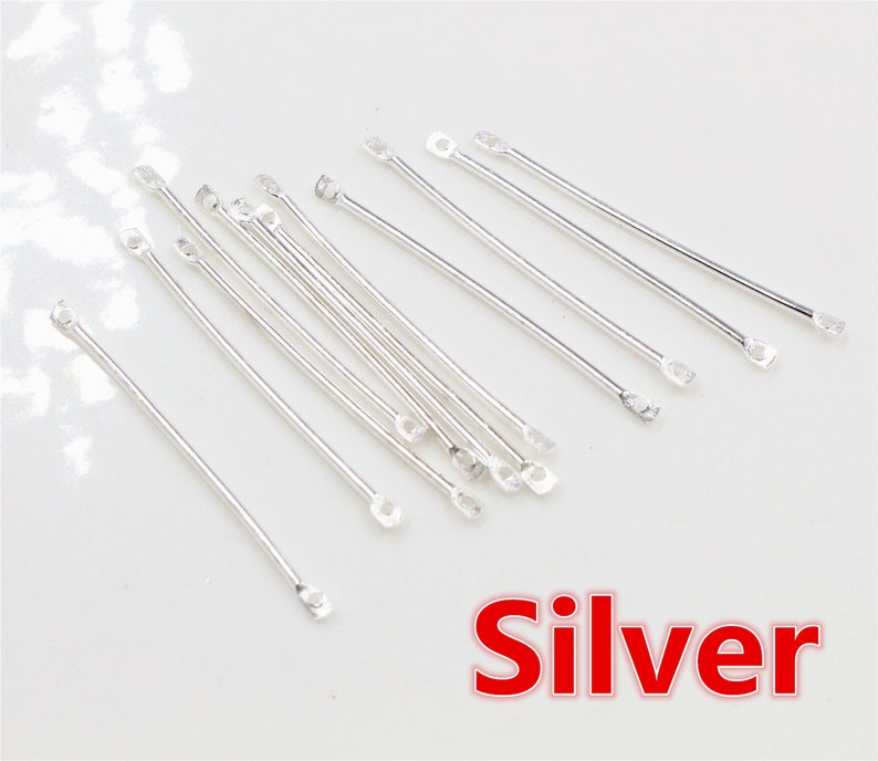 100 Stück/Lot 15 20 25 30 35 40mm Bar Form Verbinder Ohrring Verbinder Diy Zubehör Für Ohrringe Schmuckherstellung Materialien Silver