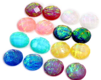 40pcs 12mm Resin Cabochon Cameo Cover