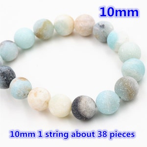 4mm 6mm 8mm 10mm Matt Natural Amazonite stone beads Forest Loose Round beads For jewelry making Wholesale and Retail image 5